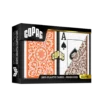 Karty do gry Copag: Elite - zestaw plastikowych kart do pokera (pomarańczowe/brązowe) JUMBO