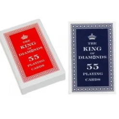 Karty do gry King of Diamonds 55 Cards Trefl niebieskie