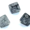 Kości Chessex - kostka k10 Borealis Light Smoke/Silver - Luminary (świecące w ciemnościach)