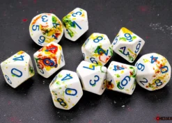 Kości Chessex - kostka k10 Brush Breezy/blue