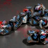 Kości Chessex - kostka k10 Brush Dark Side/blue