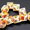 Kości Chessex - kostka k10 Brush Sunrise/black