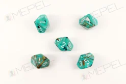 Kości Chessex - kostka k10 Marble Oxi‑Copper/white