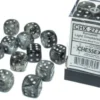 Kości Chessex - kostka k6 16mm Borealis Light Smoke w/Silver - Luminary (świecące w ciemnościach)