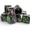Kości Chessex - kostka k6 16mm Brush Paintball/green
