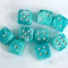 Kości Chessex - kostka k6 12mm Cirrus Aqua/silver