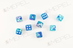 Kości Chessex - kostka k6 12mm Festive Waterlily/white