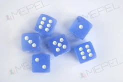 Kości Chessex - kostka k6 16mm Frosted Blue/white