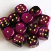 Kości Chessex - kostka k6 16mm Gemini Black-Purple/gold