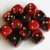 Kości Chessex - kostka k6 16mm Gemini Black-Red/gold