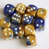 Kości Chessex - kostka k6 16mm Gemini Blue-Gold/white