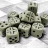 Kości Chessex - kostka k6 16mm - Germany War Opaque Dark Grey/black