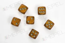 Kości Chessex - kostka k6 16mm Glitter Gold/silver