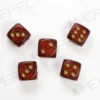 Kości Chessex - kostka k6 16mm Glitter Ruby/gold