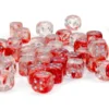 Kości Chessex - kostka k6 12mm Luminary Nebula Red/Silver (świecąca w ciemnościach)