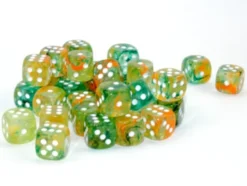 Kości Chessex - kostka k6 12mm Luminary Nebula Spring/white (świecąca w ciemnościach)