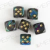 Kości Chessex - kostka k6 16mm Lustrous Shadow/gold