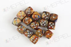 Kości Chessex - kostka k6 12mm Lustrous Gold/silver