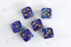 Kości Chessex - kostka k6 16mm Lustrous Purple/gold