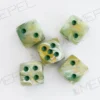 Kości Chessex - kostka k6 16mm Marble Green/dark green