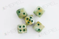 Kości Chessex - kostka k6 16mm Marble Green/dark green