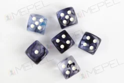 Kości Chessex - kostka k6 16mm Nebula Black/white