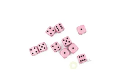 Kości Chessex - kostka k6 12mm Opaque Pastel Pink/black