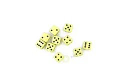 Kości Chessex - kostka k6 12mm Opaque Pastel Yellow/black
