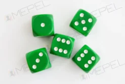 Kości Chessex - kostka k6 16mm Opaque Green/white