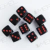 Kości Chessex - kostka k6 12mm Opaque Black/red