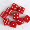 Kości Chessex - kostka k6 12mm Opaque Red/white