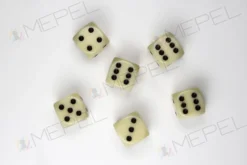 Kości Chessex - kostka k6 16mm Opaque Ivory/black