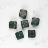 Kości Chessex - kostka k6 16mm Opaque Dusty Green/gold