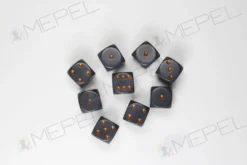 Kości Chessex - kostka k6 12mm Opaque Dark Grey/copper
