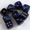 Kości Chessex - kostka k6 12mm Scarab Royal Blue/gold
