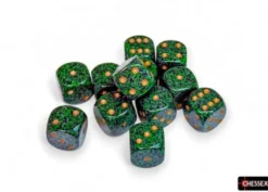 Kości Chessex - kostka k6 16mm Speckled Golden Cobalt