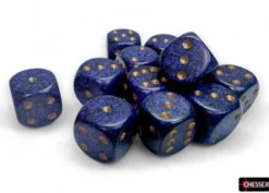 Kości Chessex - kostka k6 12mm Speckled Golden Cobalt
