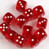 Kości Chessex - kostka k6 12mm Translucent Red/white