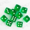 Kości Chessex - kostka k6 12mm Translucent Green/white