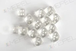 Kości Chessex - kostka k6 12mm Translucent Clear/white