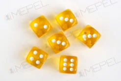 Kości Chessex - kostka k6 12mm Translucent Orange/white