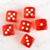 Kości Chessex - kostka k6 16mm Translucent Green/white
