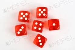 Kości Chessex - kostka k6 16mm Translucent Green/white