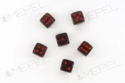 Kości Chessex - kostka k6 12mm Translucent Smoke/red