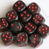 Kości Chessex - kostka k6 16mm Velvet Black/red