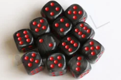 Kości Chessex - kostka k6 16mm Velvet Black/red