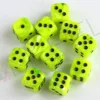 Kości Chessex - kostka k6 12mm Vortex Bright Green/black