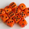 Kości Chessex - kostka k6 16mm Vortex Orange/black