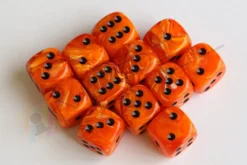 Kości Chessex - kostka k6 16mm Vortex Orange/black