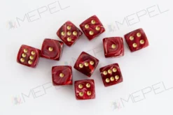 Kości Chessex - kostka k6 12mm Vortex Burgundy/gold